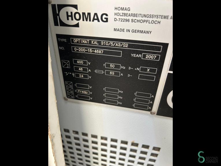 Homag OPTIMAT KAL 310/5/A3/S2 HOU8.646 112 15714